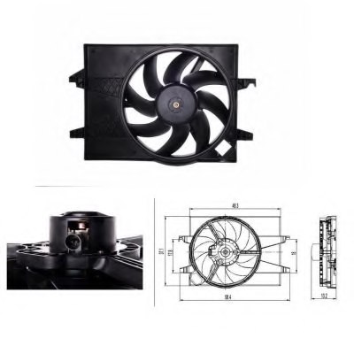 NRF 47007 Fan, radiator